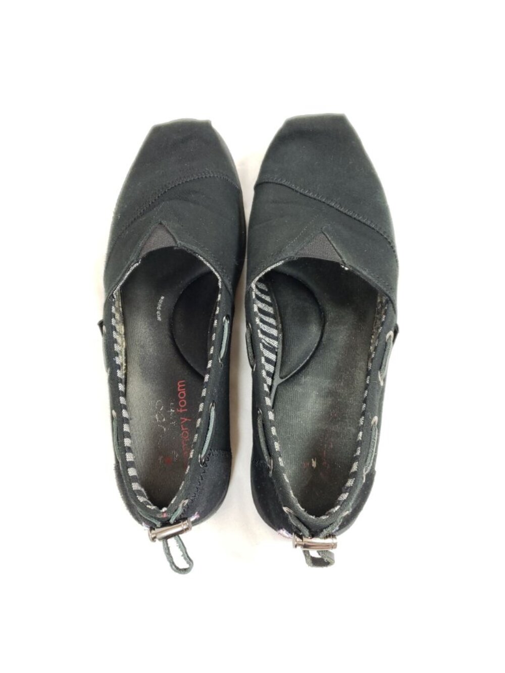 Bobs Skechers Women's Size 10 Espadrilles Slip On Shoes Black Canvas - Picture 7 of 8